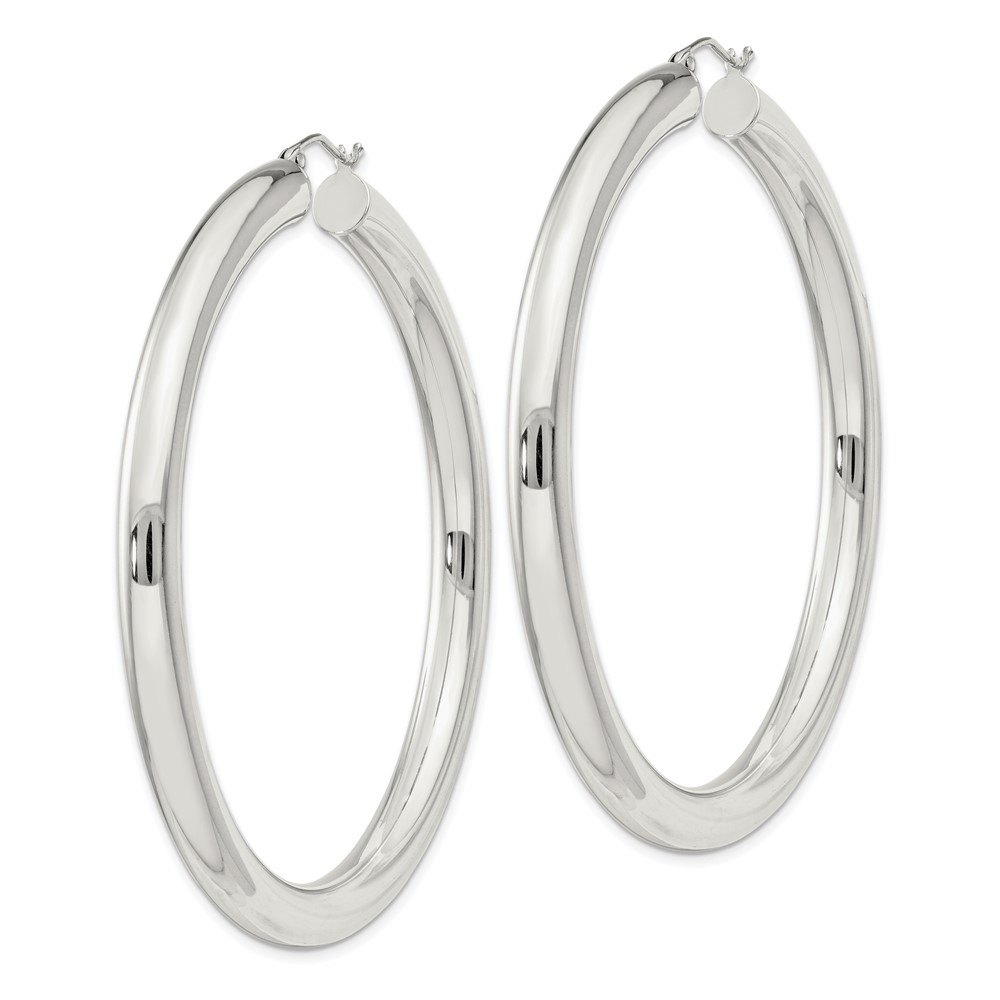 Sterling Silver 5mm Round Hoop Earrings (QE4410SP)