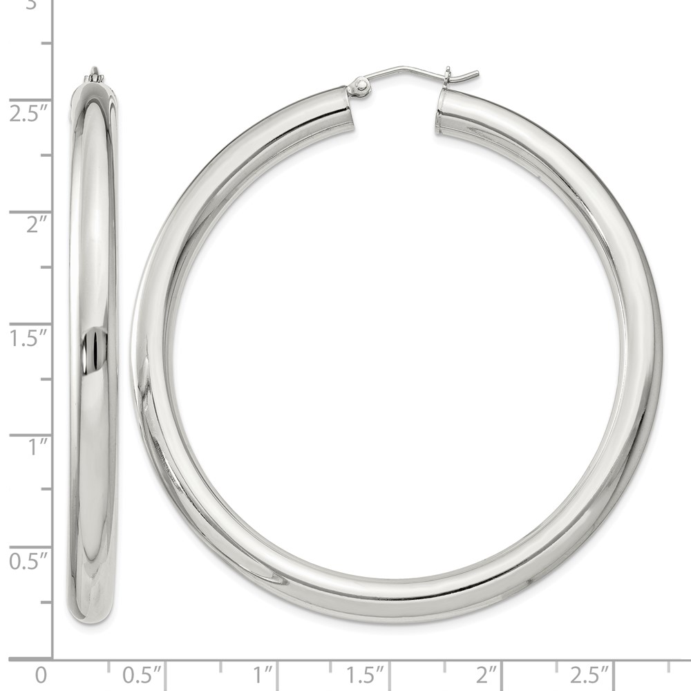 Sterling Silver 5mm Round Hoop Earrings (QE4410SP)
