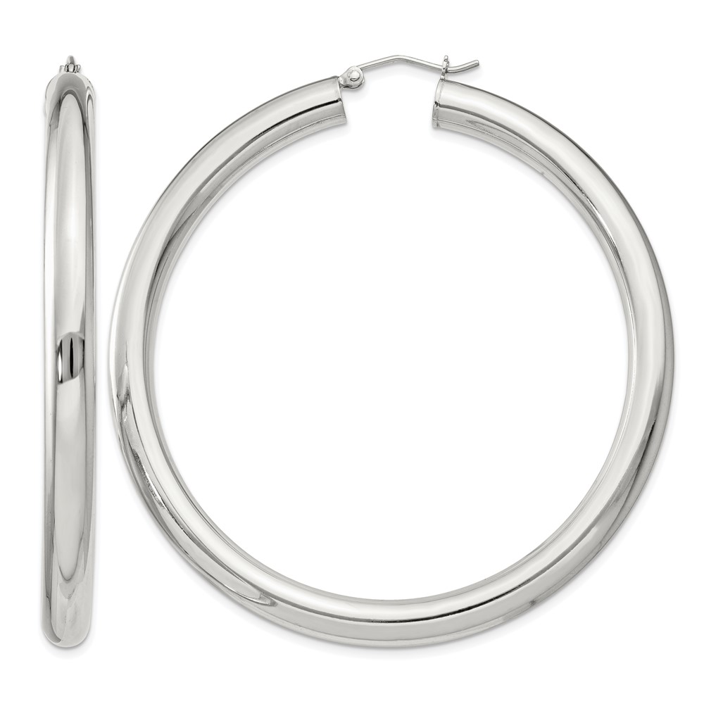 Sterling Silver 5mm Round Hoop Earrings (QE4410SP)