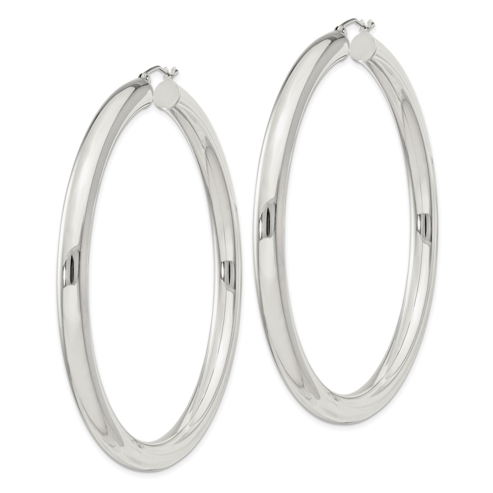 Sterling Silver 5mm Round Hoop Earrings (QE4411SP)
