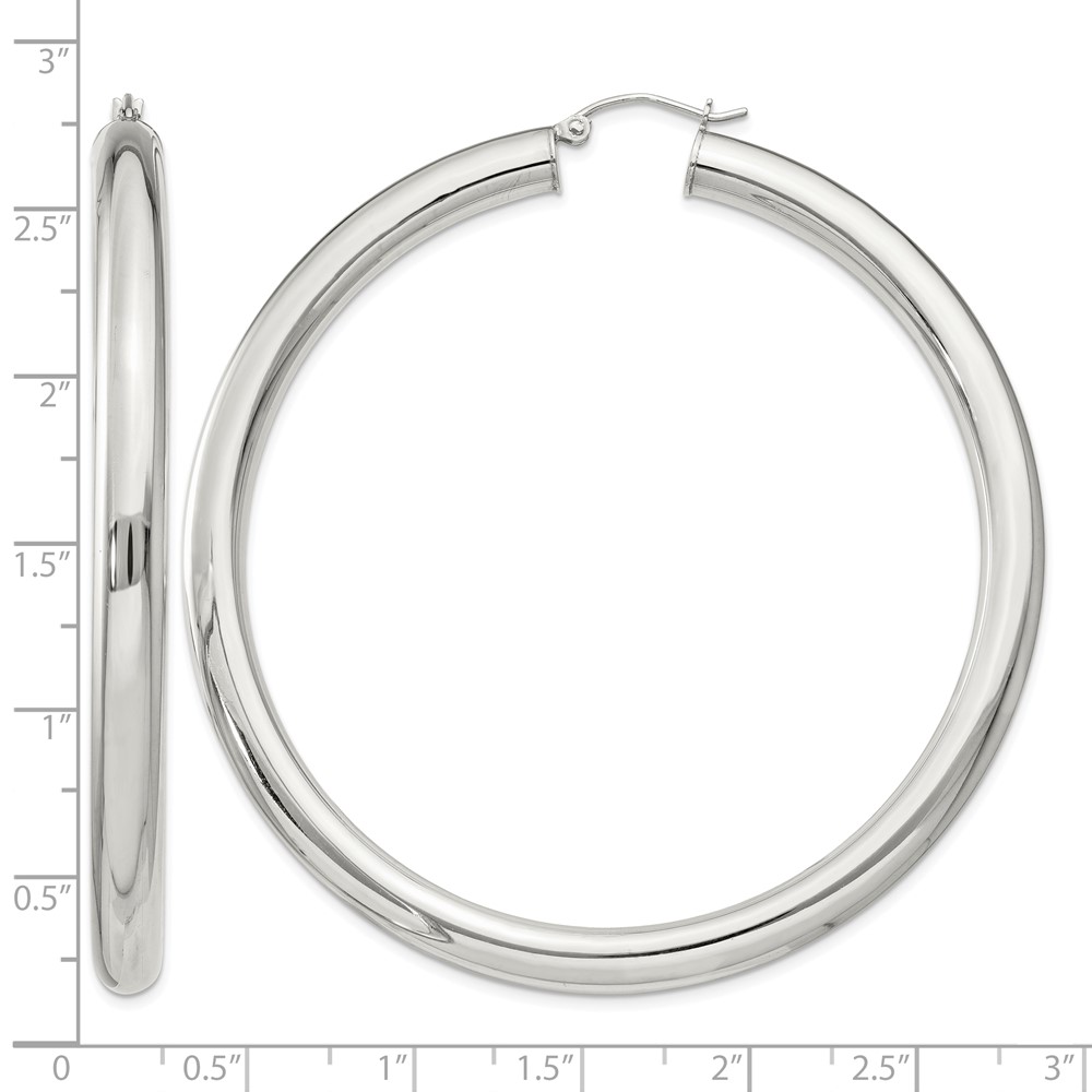 Sterling Silver 5mm Round Hoop Earrings (QE4411SP)