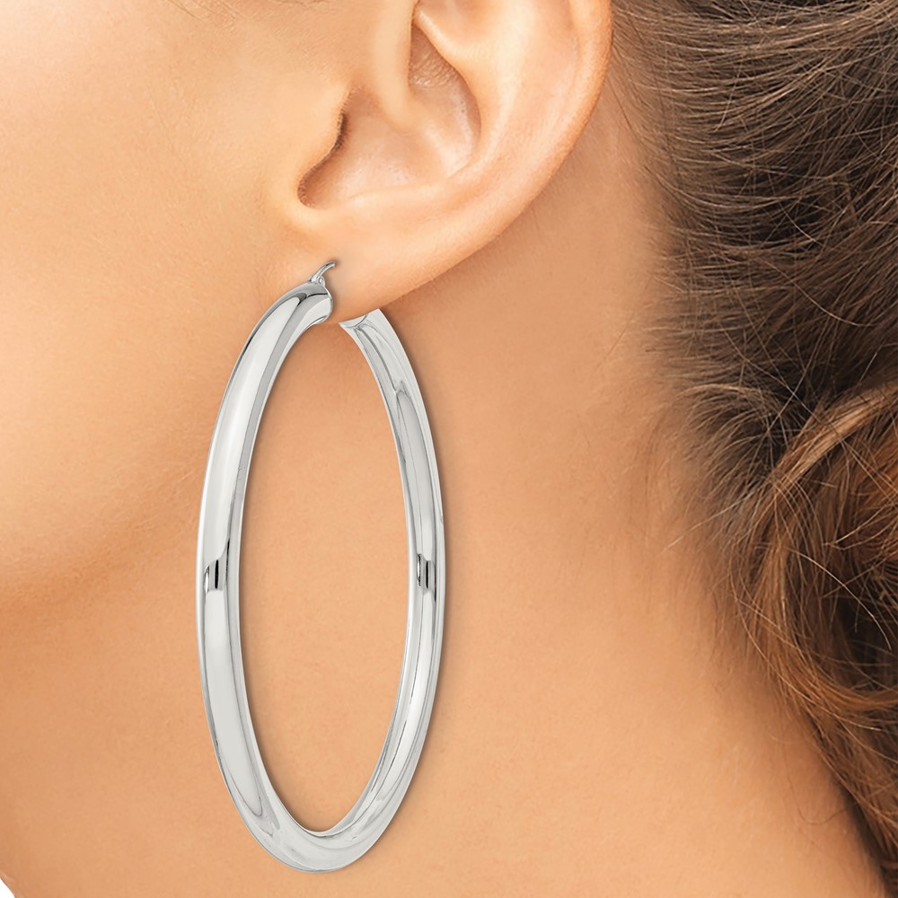 Sterling Silver 5mm Round Hoop Earrings (QE4412SP)