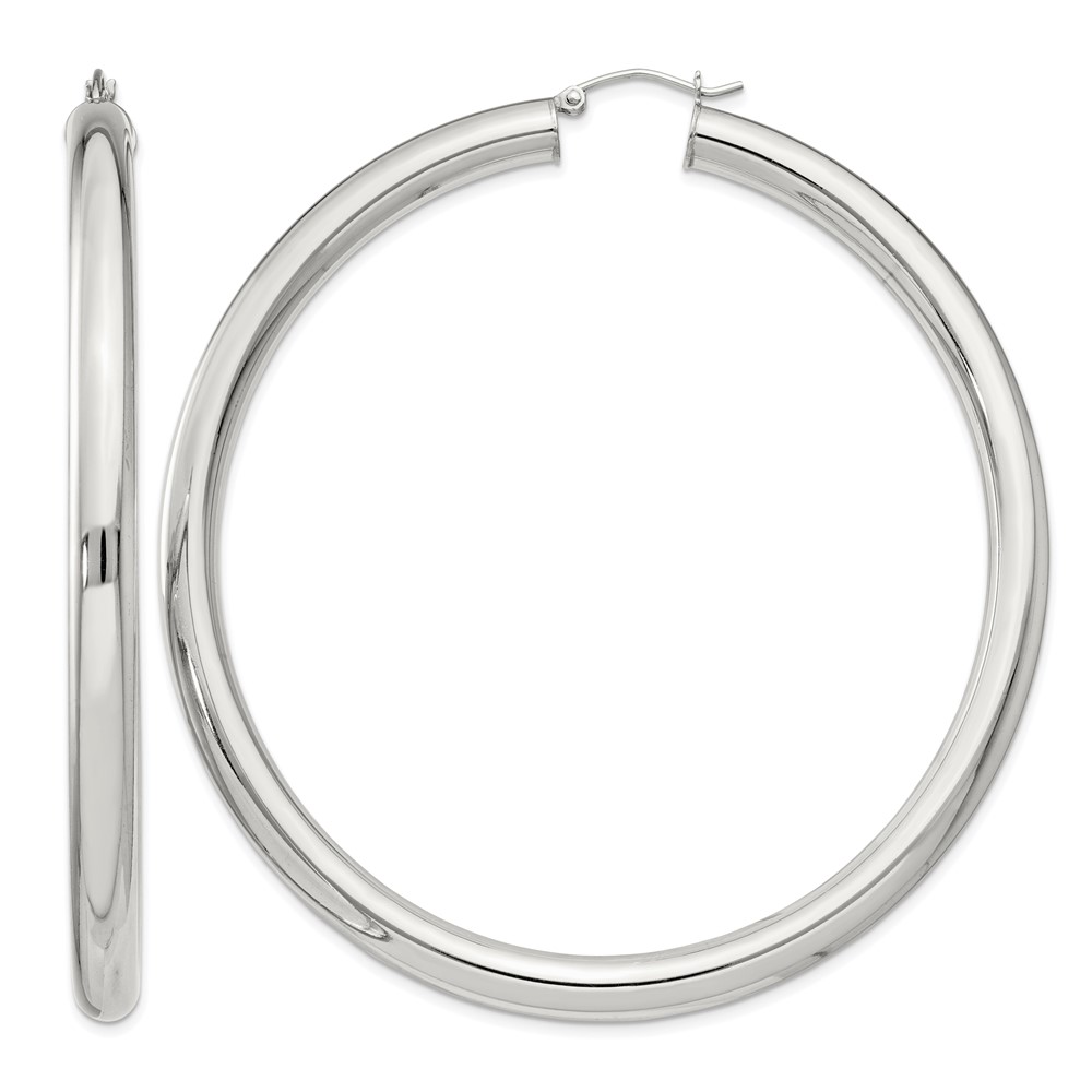 Sterling Silver 5mm Round Hoop Earrings (QE4412SP)