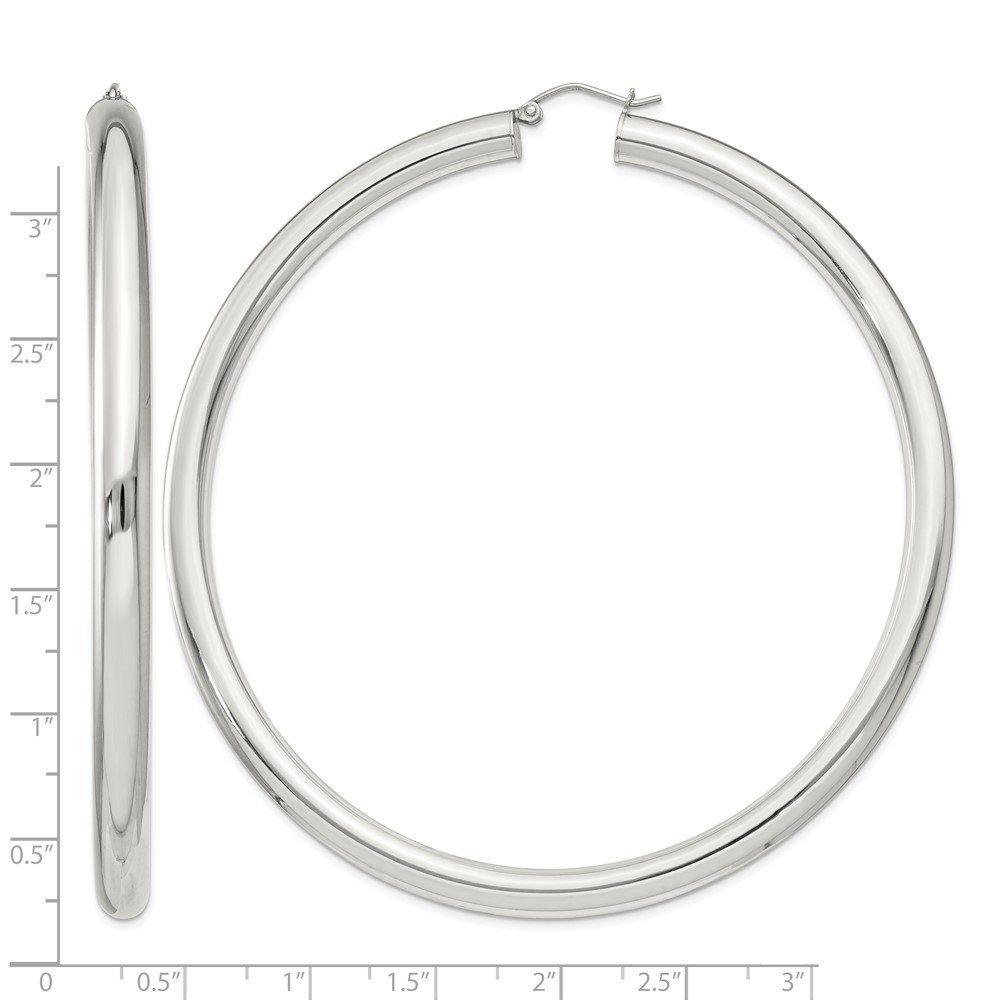 Sterling Silver 5mm Round Hoop Earrings (QE4413SP)