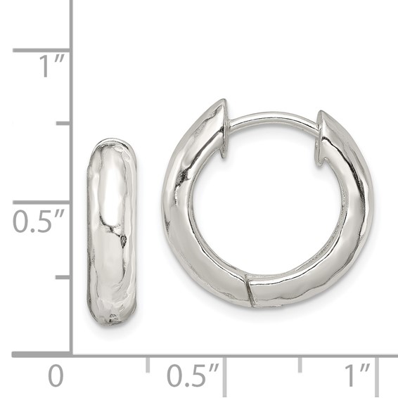 Sterling Silver Hinged Hoop Earrings