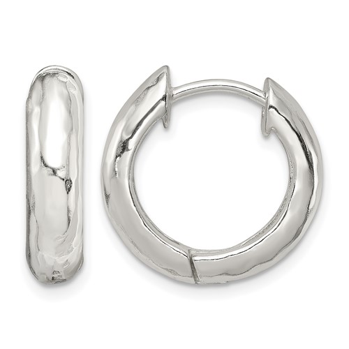Sterling Silver Hinged Hoop Earrings