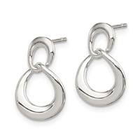 Sterling Silver Fancy Dangle Earrings view 2