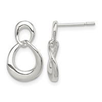 Sterling Silver Fancy Dangle Earrings view 1
