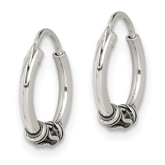 Sterling Silver Antique Hoop Earring