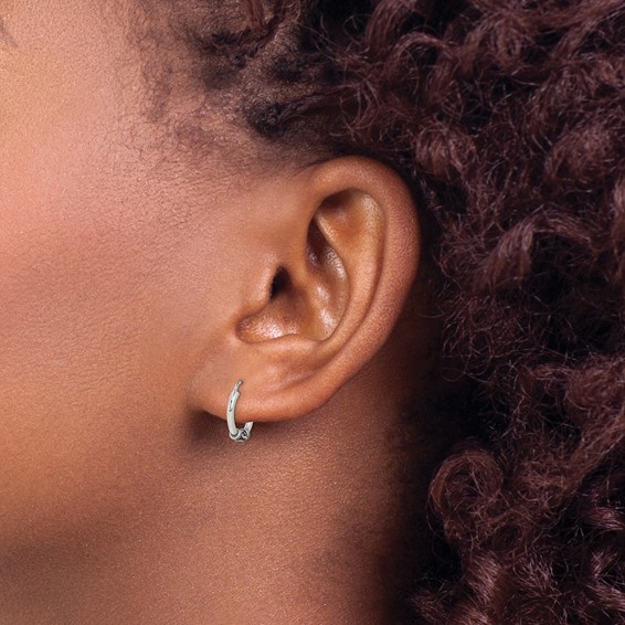 Sterling Silver Antique Hoop Earring