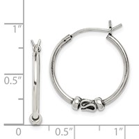 Sterling Silver Antiqued Hoop Earrings view 4