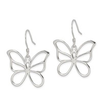 Sterling Silver Butterfly Earrings view 2