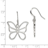 Sterling Silver Butterfly Earrings view 4
