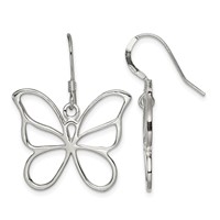 Sterling Silver Butterfly Earrings view 1