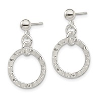 Sterling Silver Dangling Circle Earring view 2
