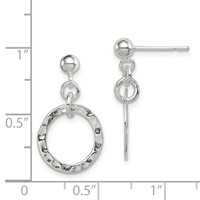 Sterling Silver Dangling Circle Earring view 4
