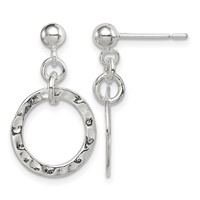 Sterling Silver Dangling Circle Earring view 1