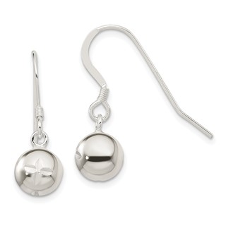 Sterling Silver Ball Dangle Leverback Earrings