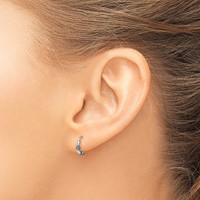 Sterling Silver Antiqued Hoop Earrings view 3