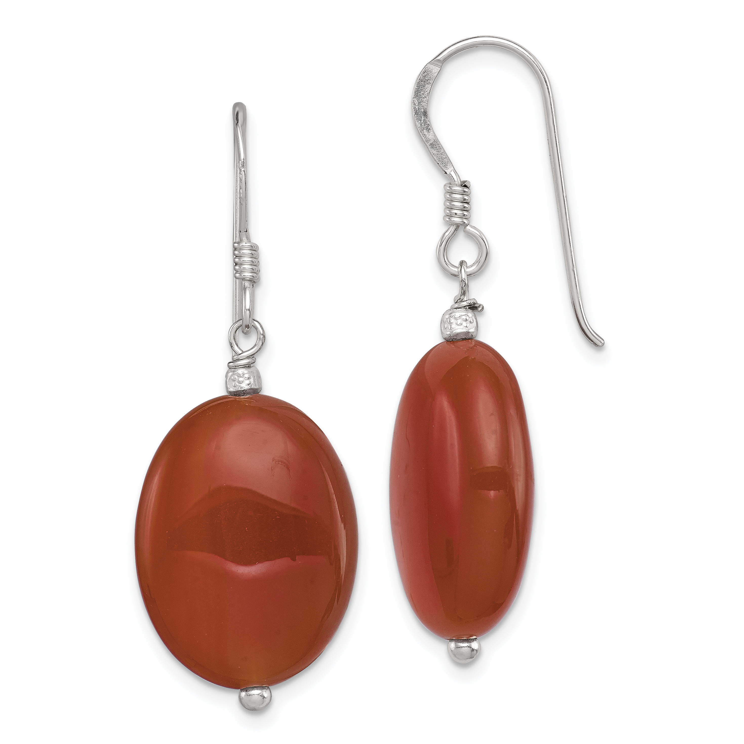 Sterling Silver Carnelian Earrings (QE5908)