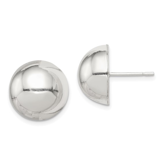 Sterling Silver Button Post Earrings
