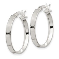 Sterling Silver 2.75x 20mm Hoop Earrings view 2