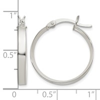 Sterling Silver 2.75x 20mm Hoop Earrings view 4