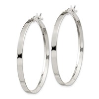 Sterling Silver 2.75x 40mm Hoop Earrings view 2