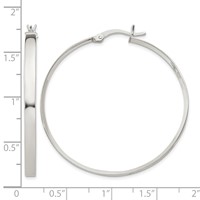 Sterling Silver 2.75x 40mm Hoop Earrings view 4