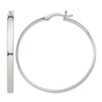Sterling Silver 2.75x 40mm Hoop Earrings view 1