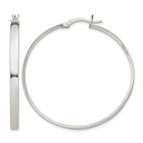 Sterling Silver 2.75x 40mm Hoop Earrings