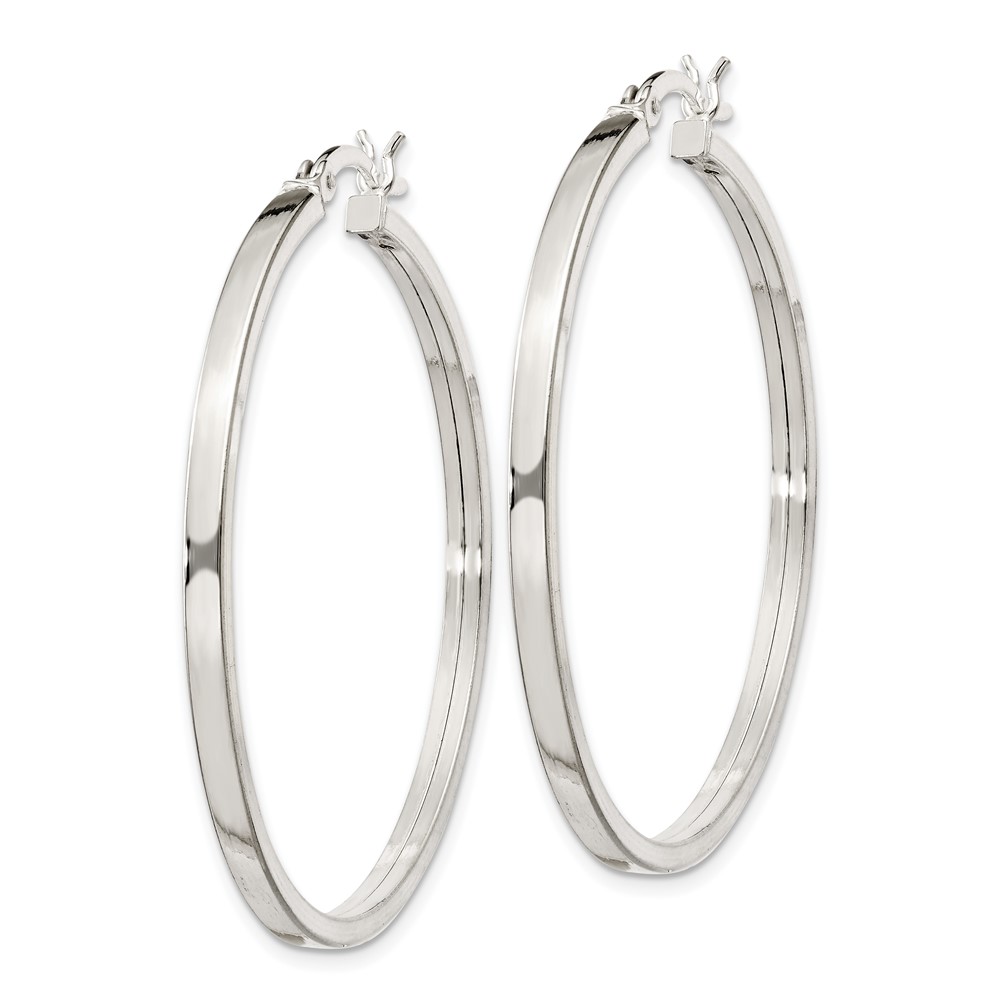 Sterling Silver 2.5x40mm Polished Hoop Earrings (QE6494)