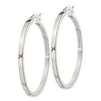 Sterling Silver 2.5x 40mm Polished Hoop Earrings view 2