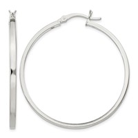 Sterling Silver 2.5x 40mm Polished Hoop Earrings view 1