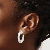 Sterling Silver 2.5x 25mm Polished Hoop Earrings view 3