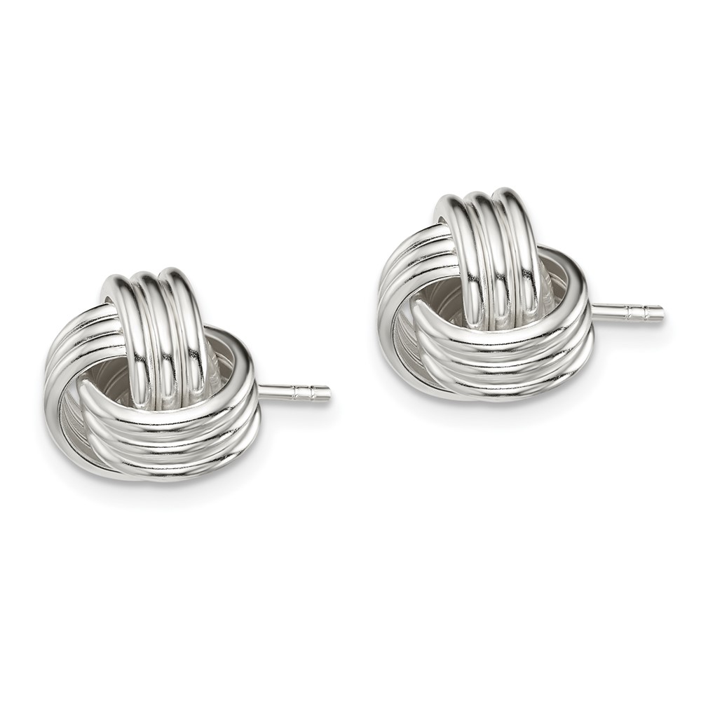Sterling Silver Twisted Knot Post Earrings (QE6835)