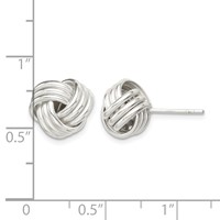 Sterling Silver Twisted Knot Post Earrings view 4