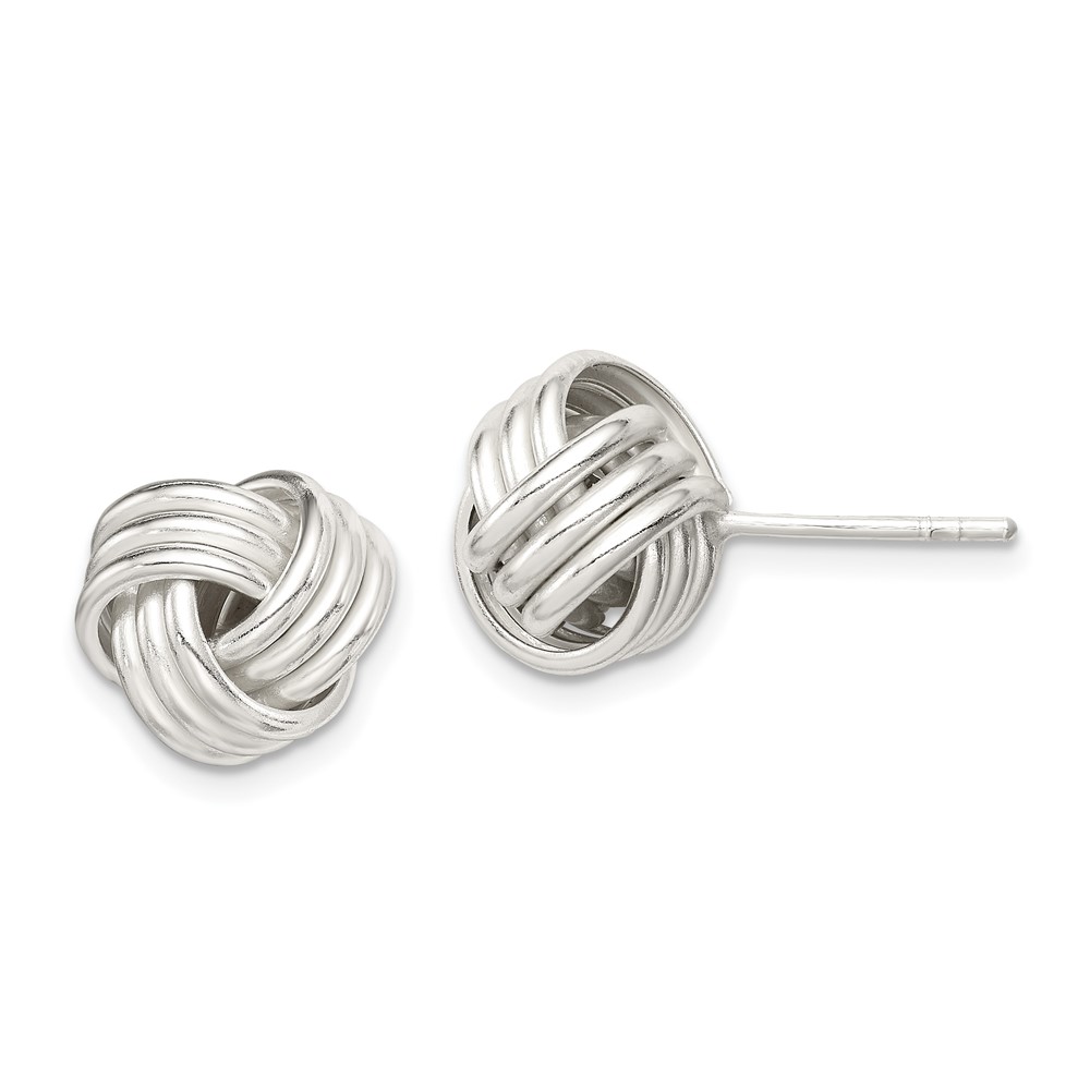 Sterling Silver Twisted Knot Post Earrings (QE6835)