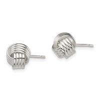Sterling Silver Love Knot Earrings view 2