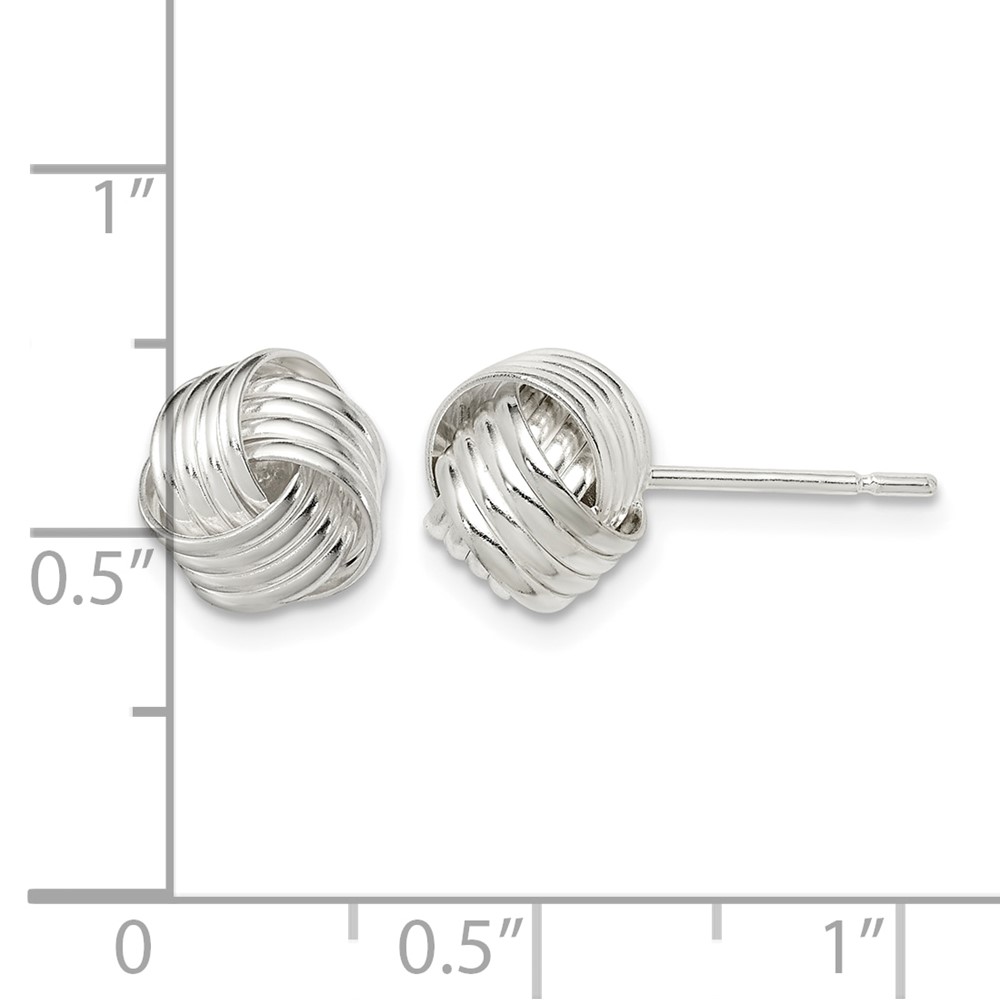 Sterling Silver Love Knot Earrings (QE6837)
