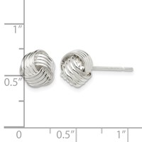 Sterling Silver Love Knot Earrings view 4
