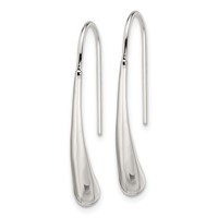 Sterling Silver Teardrop Wire Earrings view 2