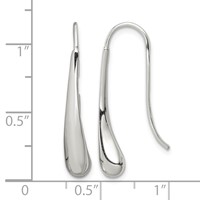 Sterling Silver Teardrop Wire Earrings view 4