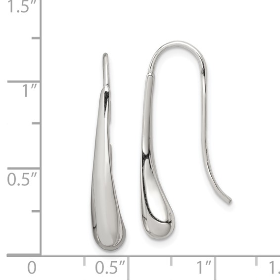 Sterling Silver Teardrop Wire Earrings