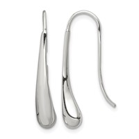 Sterling Silver Teardrop Wire Earrings view 1