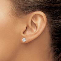 Sterling Silver Polished Mini Frog Post Earrings view 3
