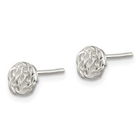 Sterling Silver Polished Celtic Knot Post Earrings view 2