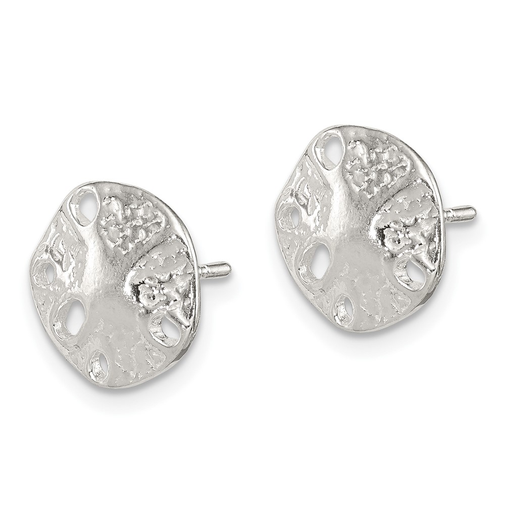 Sterling Silver Sand Dollar Mini Earrings (QE689)
