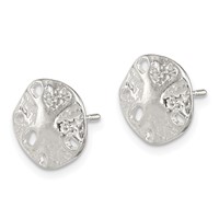 Sterling Silver Sand Dollar Mini Earrings view 2