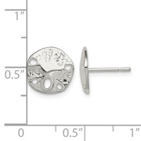 Sterling Silver Sand Dollar Mini Earrings view 4